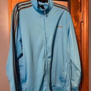 Teal and black track jacket